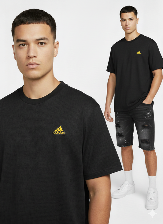 camiseta cuello redondo negra clásica