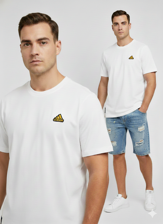 camiseta blanca cuello redondo clásica