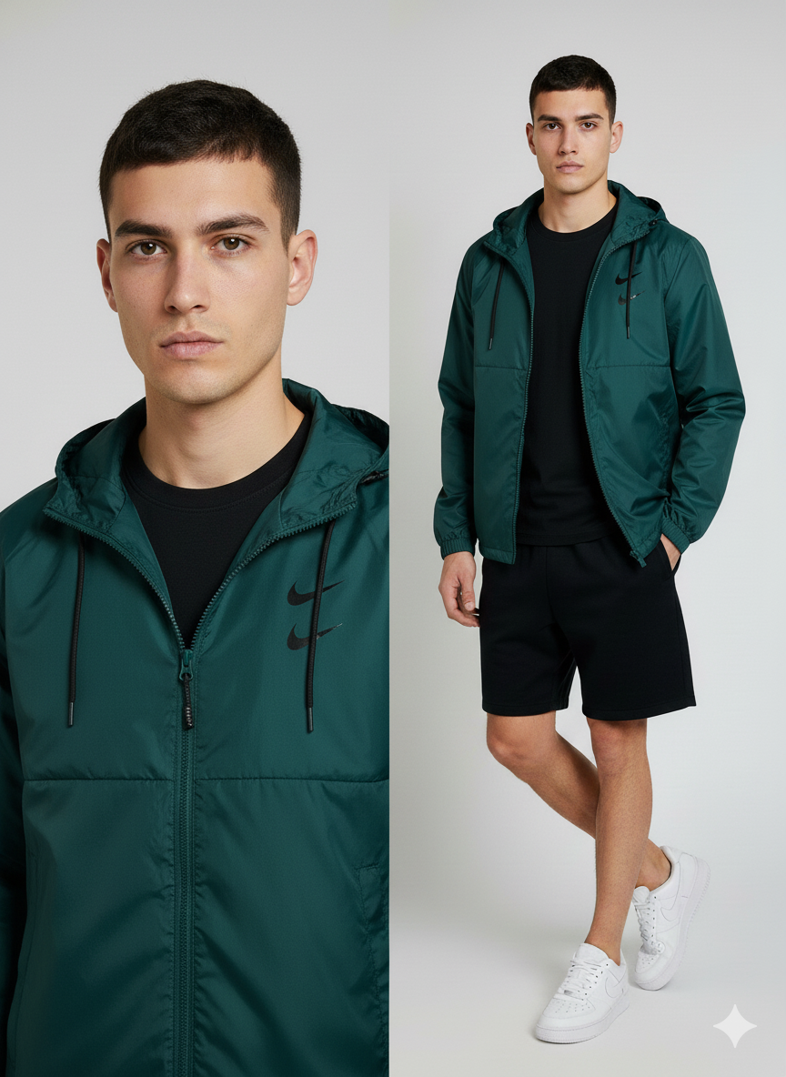 Cortaviento verde clasica two