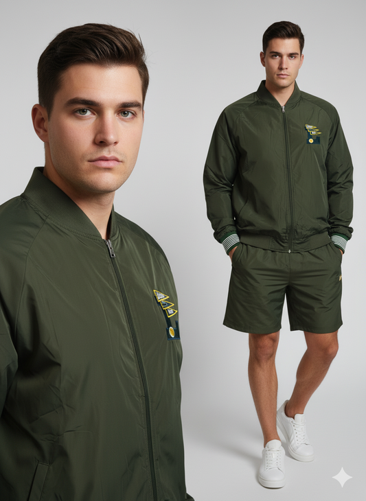 Cortaviento Reptil Verde Militar