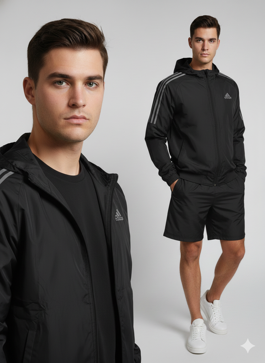 Cortaviento Deportiva negra  classic
