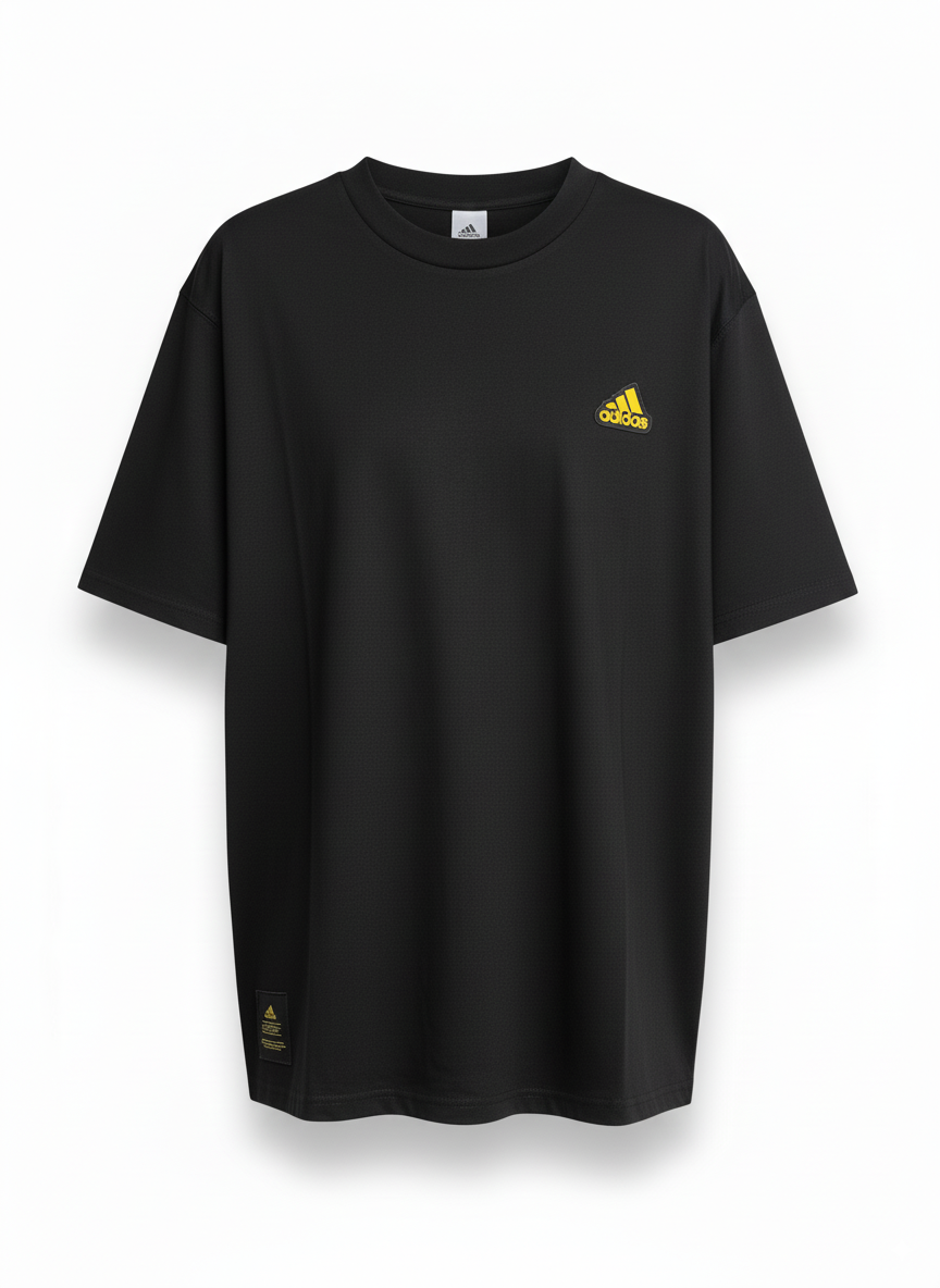 camiseta cuello redondo negra clásica